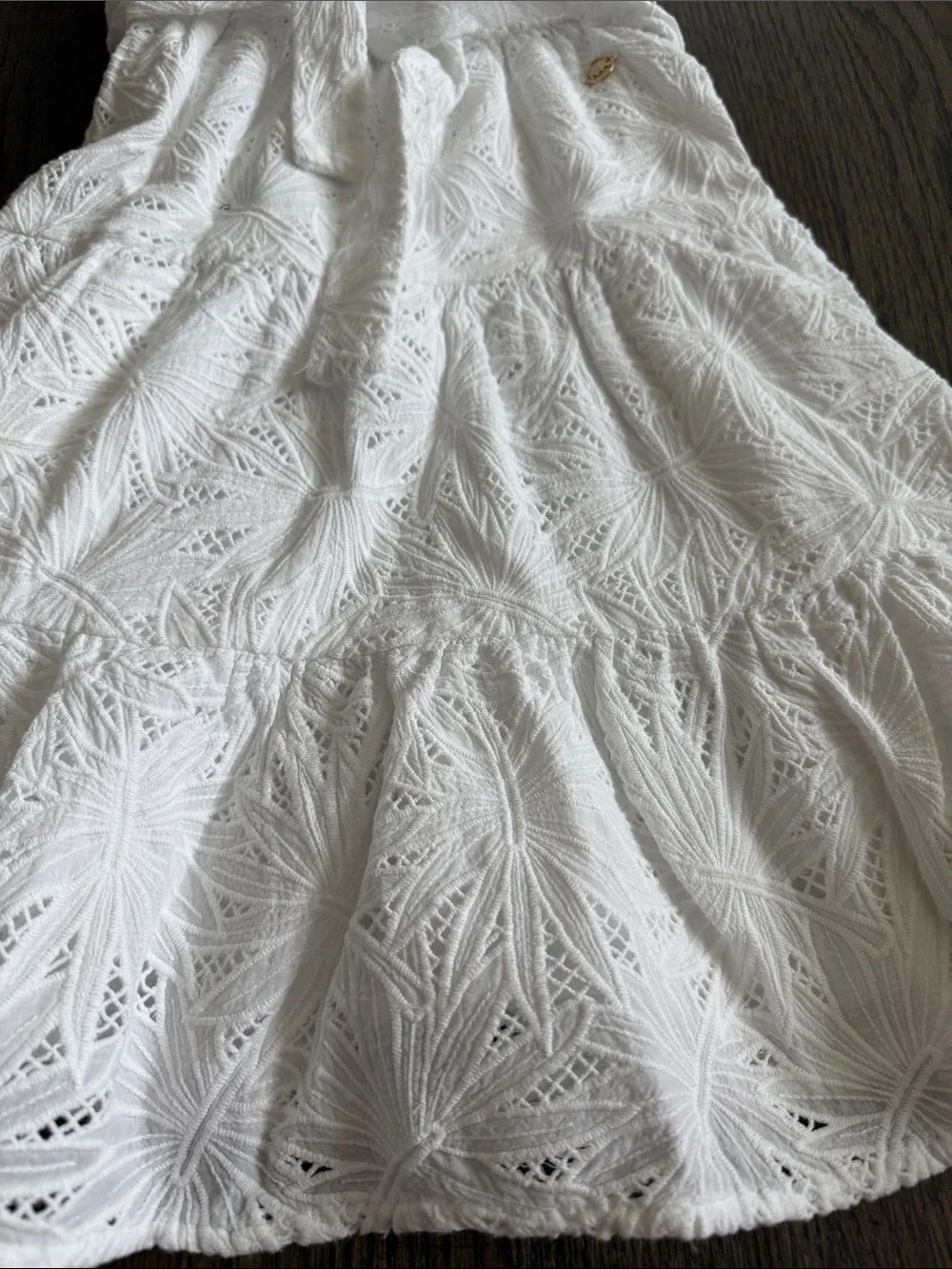 Michael Kors Girls' White Eyelet Dress - size 5